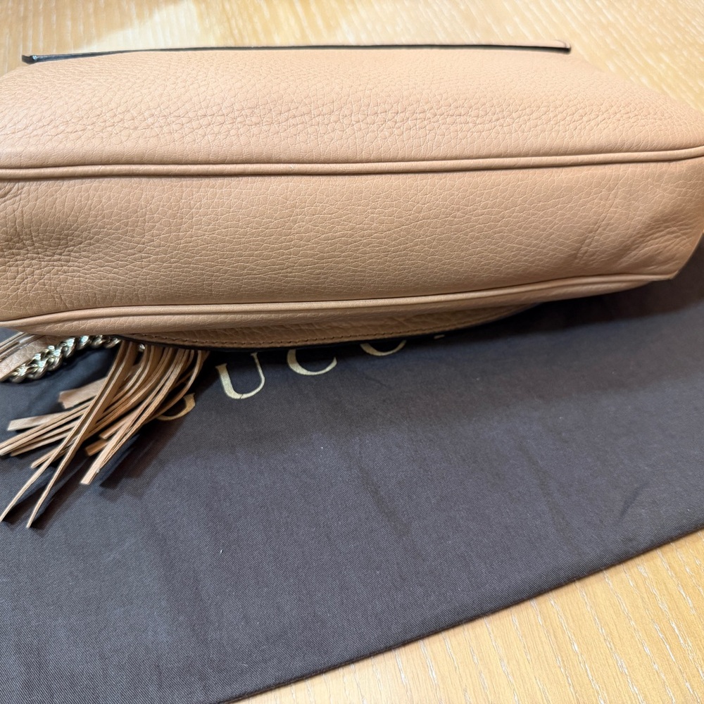 Gucci Tan Leather SoHo Flap Crossbody Bag - Picture 15 of 15